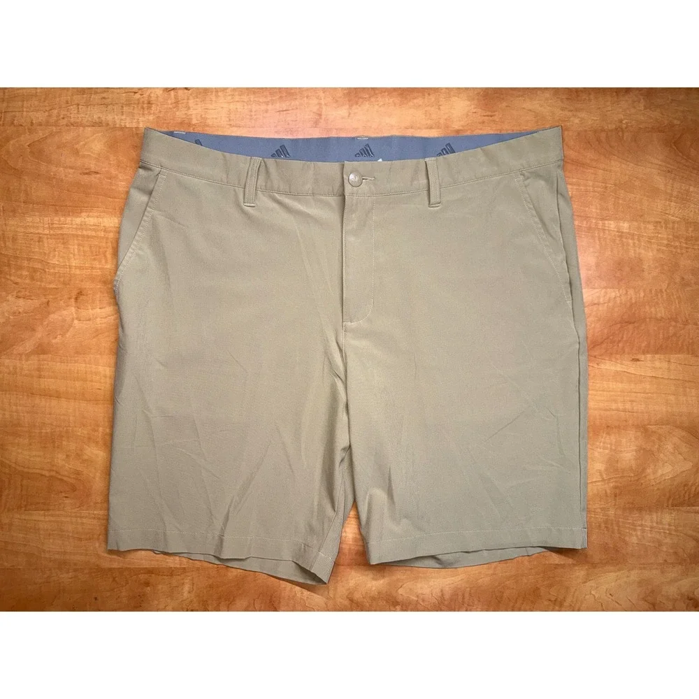 Adidas Golf Ultimate365 Shorts Mens 38 Khaki Tan Stretch Performance